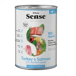 Dibaq Adult Sense Grain Free Pavo y Salmón lata para perros