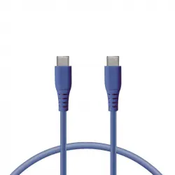 Ksix Cable Carga Ultra Rápida USB-C/USB-C 65 W 1m Azul