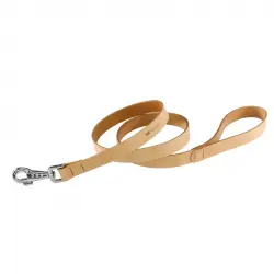 Correa Cuero Natural Ga Beige para perros Ferplast, Tallas 100 Cms - 15 mm