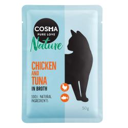 Cosma Nature 6 x 50 g en bolsitas - Pechuga de pollo y atún