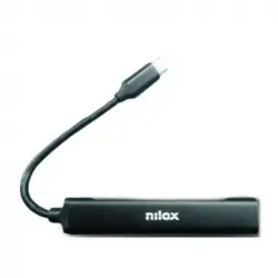 Nilox NXHUBUSBC11 HUB USB 3.0 Negro