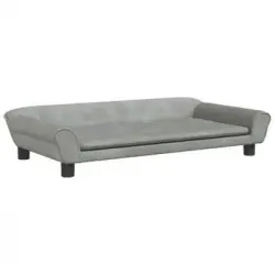 Cama Para Perros De Terciopelo Gris Claro 100x50x21 Cm Vidaxl