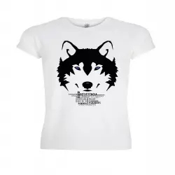 Camiseta manga corta hombre lobo color Blanco