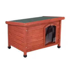 Caseta de madera Woody con puerta para perros - S: 85 x 57 x 58 cm (L x An x Al)