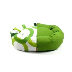 Cuna Donut Aros para perros color Verde