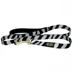 Correa Love Zebra para perro color Blanco y negro