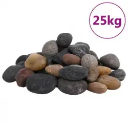 Guijarros Pulidos Colores Mezclados 25 Kg 5-8 Cm Vidaxl