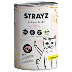 STRAYZ BIO Gato 6 x 400 g - Pato ecológico y boniato ecológico