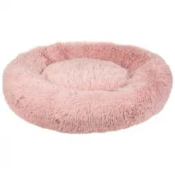 Cama Para Perro De Piel Ecológica Rosa 80 Cm Kulu