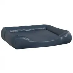 Cama Para Perros De Cuero Sintético Azul Oscuro 80x68x23 Cm Vidaxl