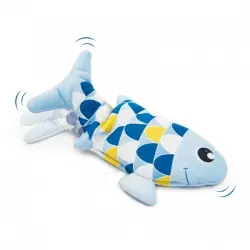 interactivo en forma de pez Groovy Fish para gatos color Azul