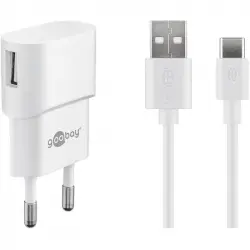 Goobay Cargador USB Tipo C 1A 1m Blanco