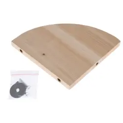Plataforma de esquina de madera TIAKI para animales pequeños - 17,5 x 17,5 x 1,2 cm (L x An x Al)