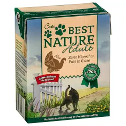 Best Nature Adulto comida húmeda para gatos 8 x 370 g - Pavo en gelatina