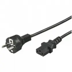 Goobay Cable de Alimentación para CPU Recto C14/C13 2m Negro