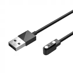 Ksix Venture Cargador para Smartwatch Ksix Hero USB-A Negro