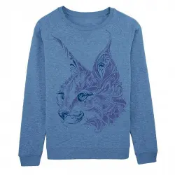 Sudadera Mujer Lince Mandala color Azul