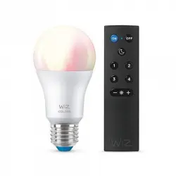 WIZ A60 Colores Bombilla Inteligente LED Wi-Fi/Bluetooth 60W E27 RGB + Control Remoto