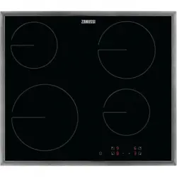Zanussi ZHRN641X Placa Vitrocerámica 4 Zonas 60cm Negra