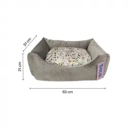 Bold Glow Green Speckles Cama Cuna Para Perros, Tallas 63x51x21 cm