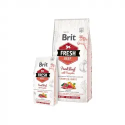 Brit fresh puppy large growth joints ternera calabaza pienso para perros, Peso 12 Kg