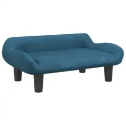 Cama Para Perros De Terciopelo Azul 70x40x24 Cm Vidaxl