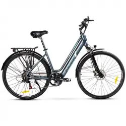 SmartGyro Sunset Bicicleta Eléctrica de Paseo con Asistente al Pedaleo 250W 36V 27.5" Titanio