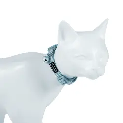 Collar Reflectante Azul Gato