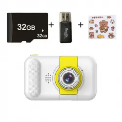 Kinsi X101 Cámara Infantil 2.4" 40MP con Tarjeta SD de 32GB y Objetivo Abatible Blanco