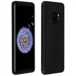 Avizar Funda de Silicona Mate Negra para Samsung Galaxy S9