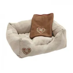 Cama Kerbl Love You para mascotas color Beige