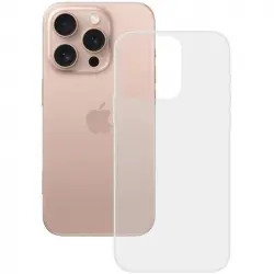Ksix Funda Flexible Compatible Carga Inalámbrica Transparente para iPhone 16 Pro