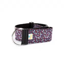 Pamppy galgo speedy collar regulable evan roses negro y rosa para perros