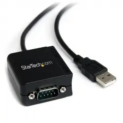 Startech Cable Adaptador USB a Serie RS232 Negro