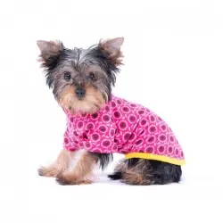 Camiseta para perros Nun Flores color fucsia