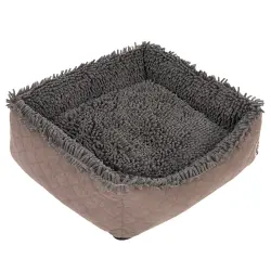 Cama TIAKI Chenille para perros - 65 x 60 x 18 cm (L x An x Al)