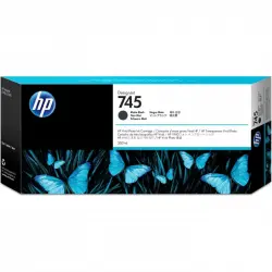 HP 745 Cartucho de Tinta Original Alto Rendimiento Negro Mate