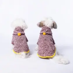 Jersey Chispa Pompón para perros color Burdeos