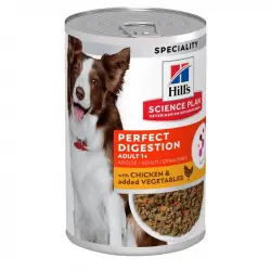 12x363gr Pack de Latas Hill's Science Plan Perfect Digestion para perros adultos sabor  pollo y verduras