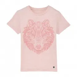 Camiseta Niño Lobo Mandala color Rosa