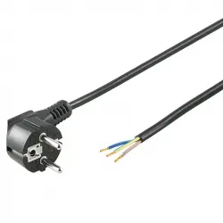 Goobay Cable de Alimentación Eléctrico CEE7 Macho a Bornes 5m Negro