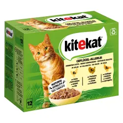Kitekat en sobres 48 x 100 g - Pack Ahorro - Selección de aves en gelatina