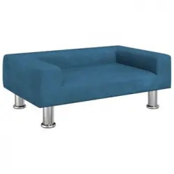 Cama Para Perros De Terciopelo Azul 70x45x26,5 Cm Vidaxl