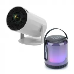 Klack Mini Proyector Portátil 4k + Altavoz TG-376 con Android Integrado