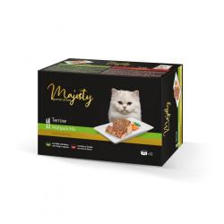 Majesty Adult Mix Terrine lata para gatos – Pack