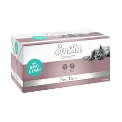 Smilla Fine Menu 8 x 100 g comida húmeda para gatos ¡con gran descuento! - Pavo y conejo