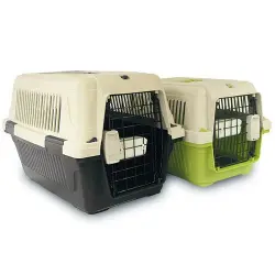 Transportin para perros IBÁÑEZ  DELUXE II IATA medidas 63x39x40 cm incluye bebedero / comedero