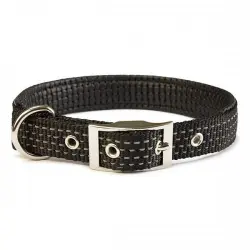 Collar de nylon liso para perros color Negro