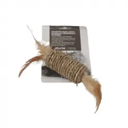 Creaciones Gloria  Para Gato Rodillo Seagrass Y Plumas 41 gr