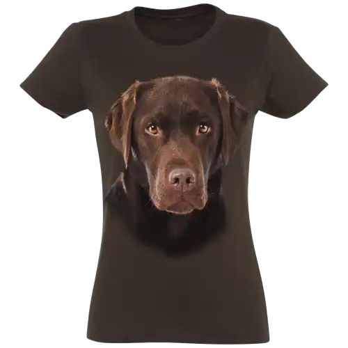 Camiseta Mujer Retriever color Marrón